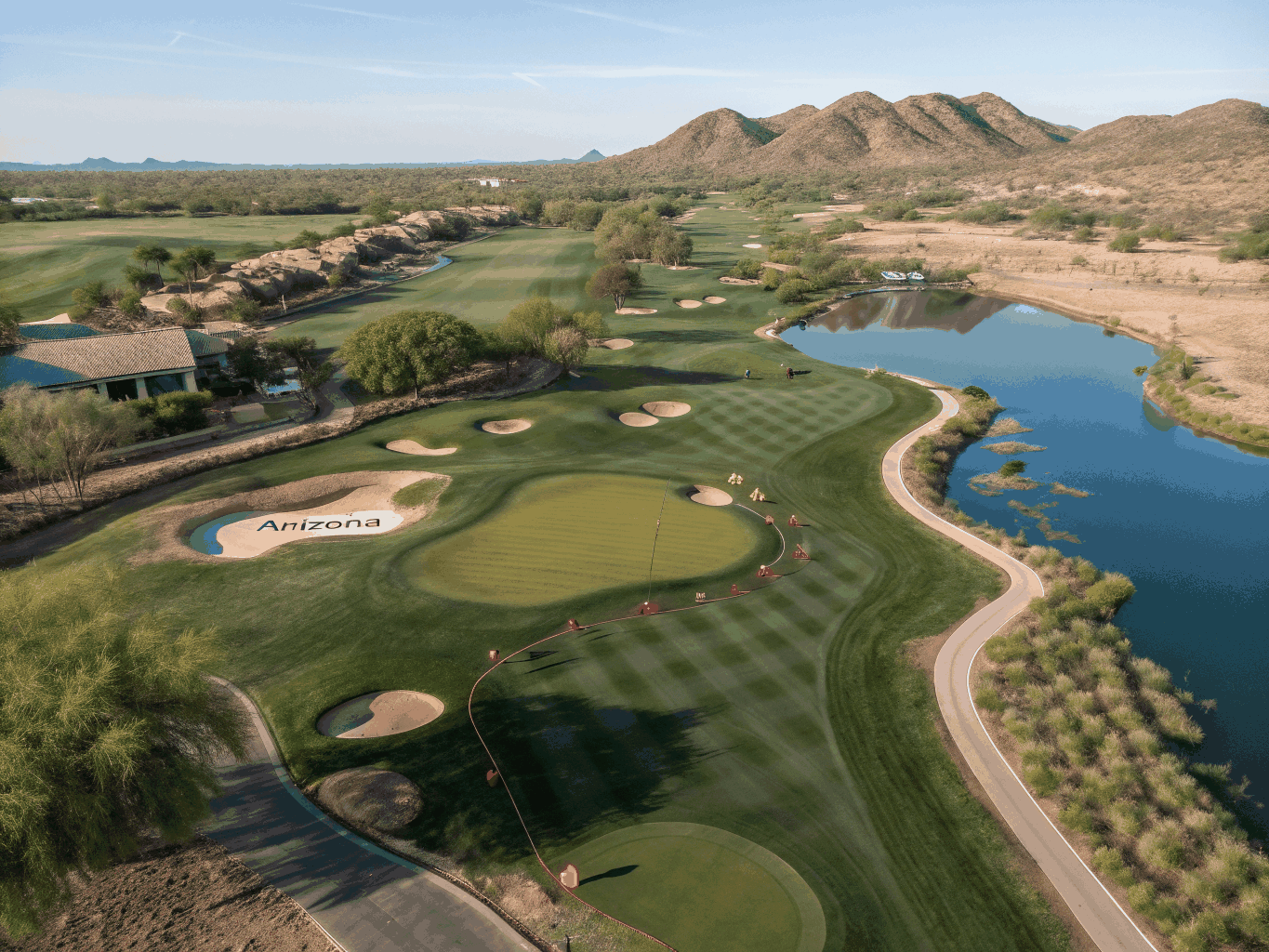 Aerial view of a daily fee golf course