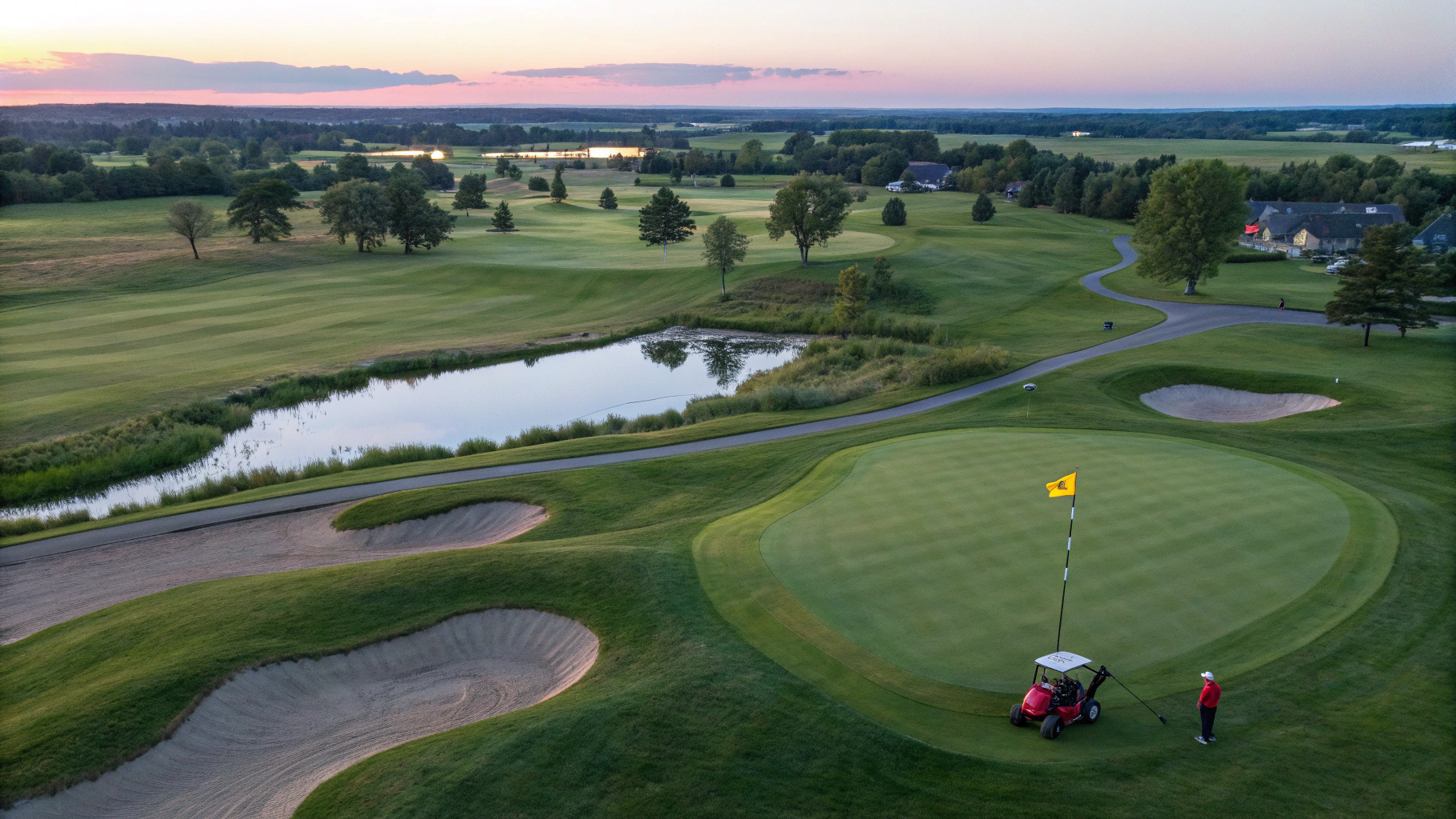 Cinematic Golf Course Aerial